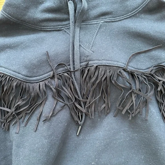 Ralph Lauren suede fringe hoodie - Picture 2 of 6